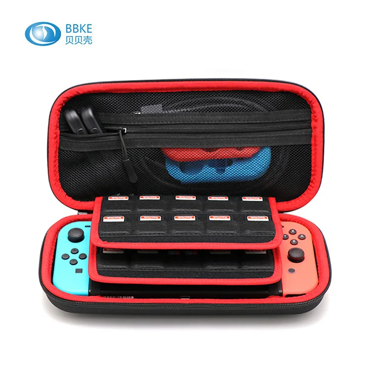 Nylon EVA Hard Shell For Switch Case, Waterproof Switch Console Accessories Switch Bag Nylon Zip Case
