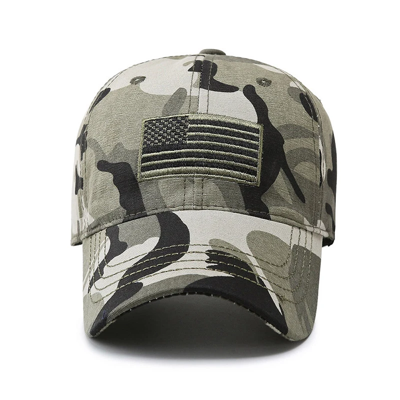 European and American hot products camouflage baseball caps US flag embroidery casual hat United States caps