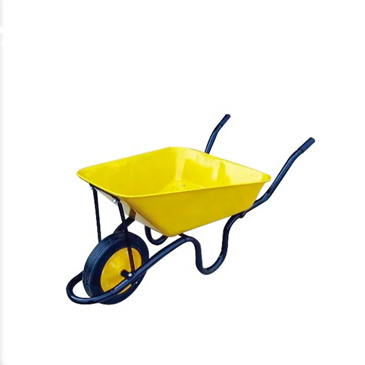 WB3800 75L Capacity  Wheelbarrow with Solid Wheel Kenya Metal OEM Customized Africa CBF Support Tray South