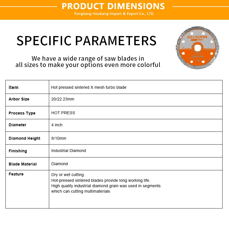 Diamond Blade for Masonry,Hot pressed Super Thin, Dry Cutting, Continuous Rim, 7/8-Inch Arbor, 4-1/2-Inch