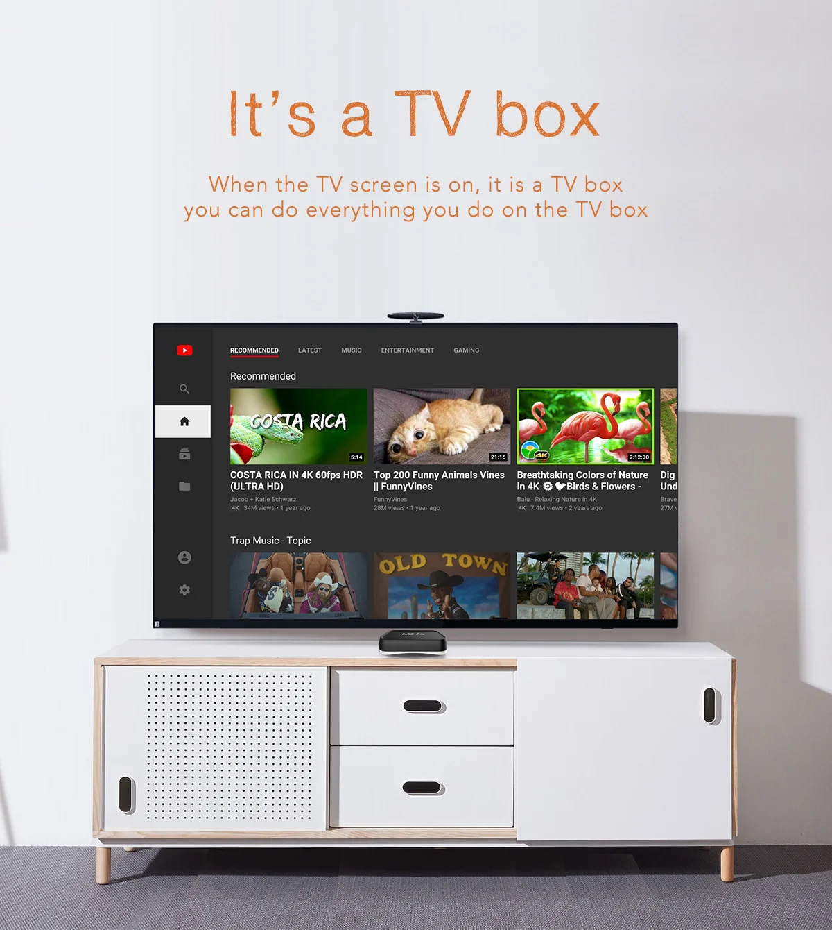 ACEMAX MXQ CUBE S10X AI TV BOX with build in 2W speaker mic remote control google ATV OS dual wifi bt 4K HDR TV BOX 2G 16G