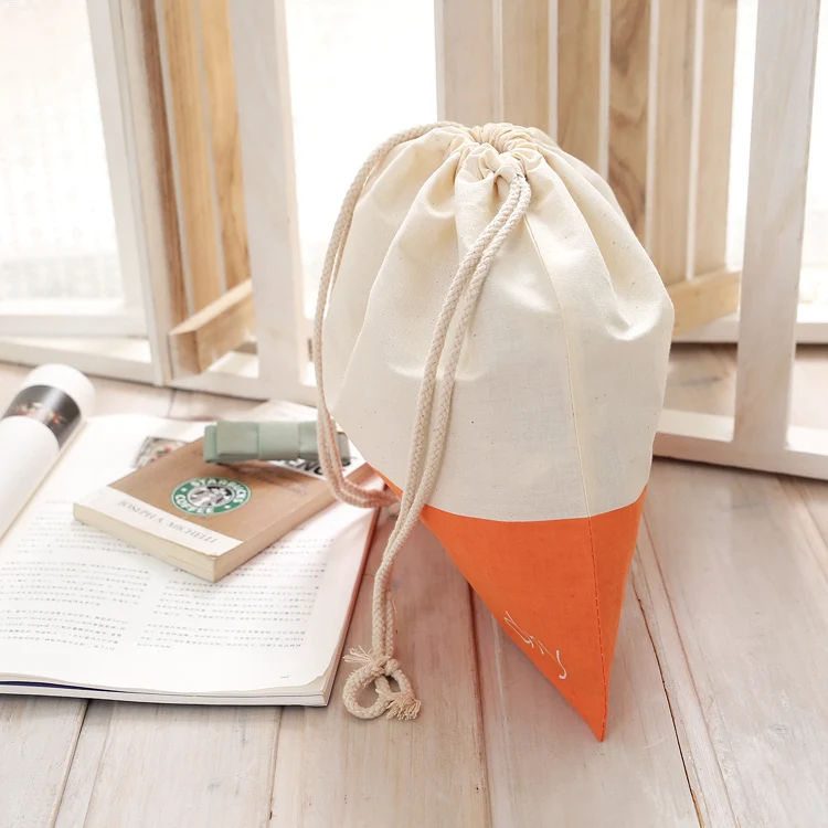 Canvas Gift Bag Jewelry Pouch Drawstring Cotton Shoe With Logo Print Custom Makeup Packaging Christmas Dust Beach Bag Wholesale