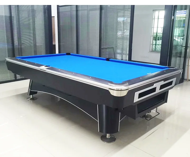 TQZ-01 Quality Slate Solid Wood  Table Tennis Billiard table8ft 9ft with Rubber Cushion Leather Pocket for Clubs for Pool Sports