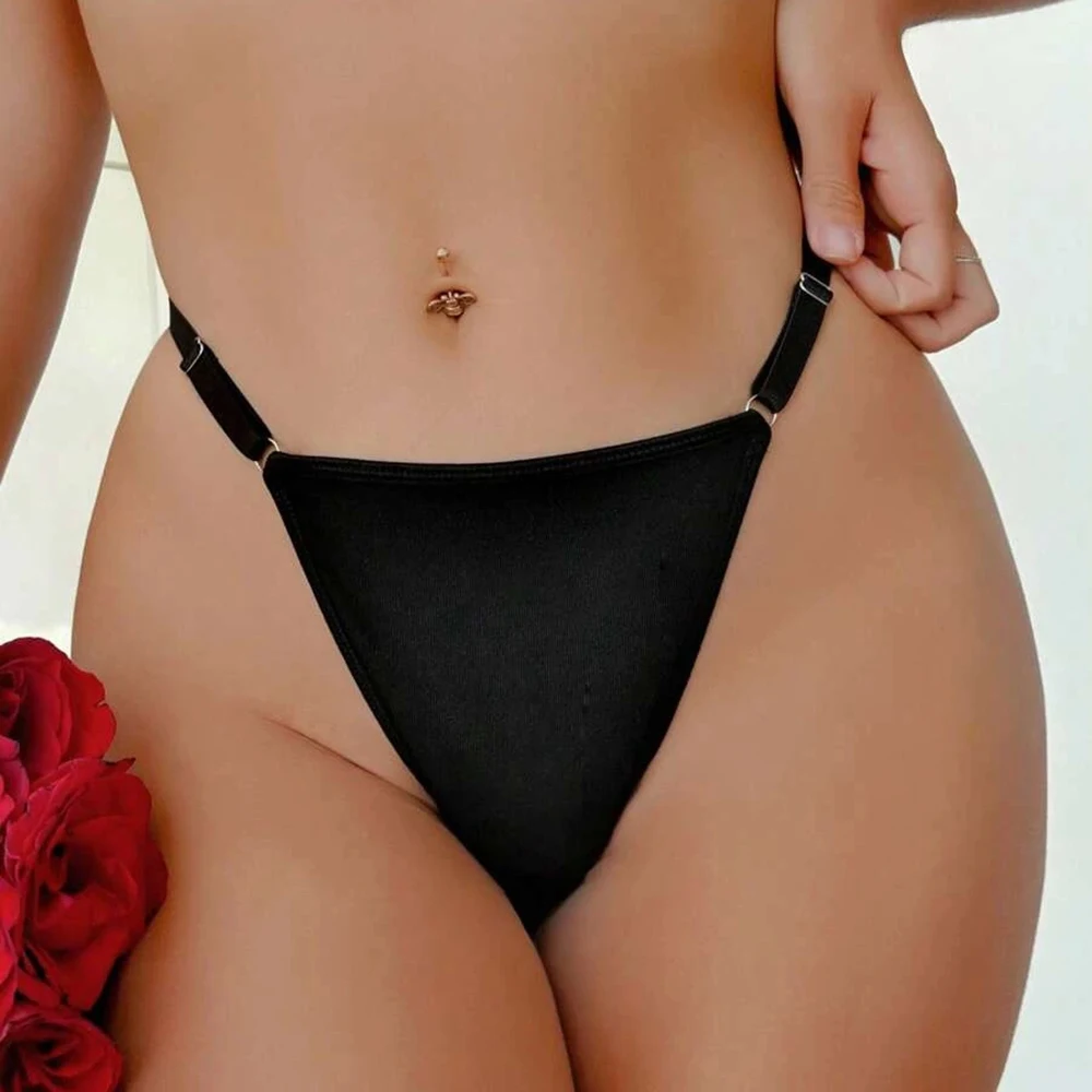 custom metal letter logo ladies shiny panties fashion individuality love you thong rhinestone bikini thong g-string