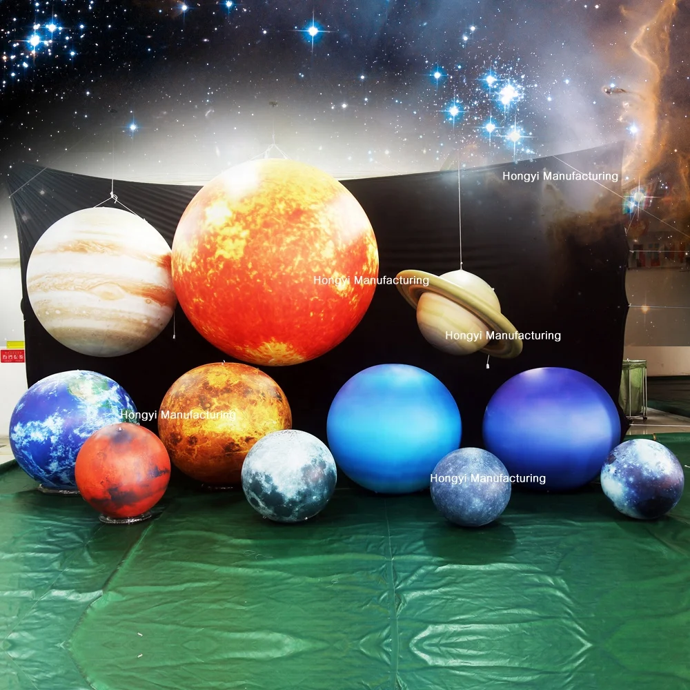  Луна земля Марс солнечная система Saturn 9 планет шар/гигантская Левитация гелием надувная планета со светодиодной