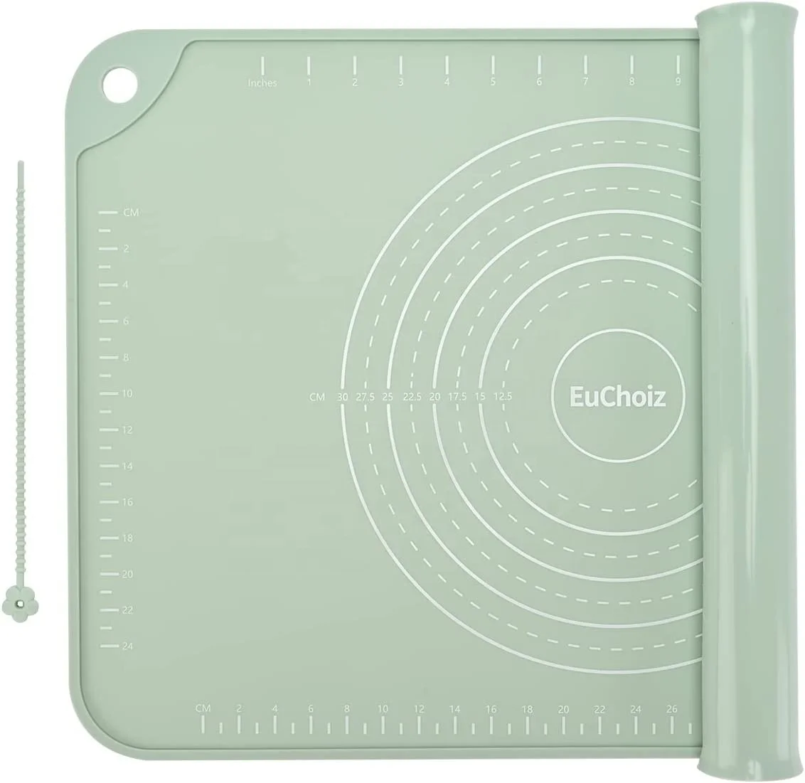 Silicone Pastry Mat and Extra Thick Non Stick Baking Mat Food Grade Silicone Dough Rolling Bake Mat with Edge Heightening