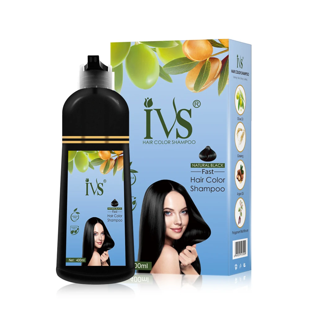 IVS hair cream color professional dye shampoo herbal hair dye shampoo brown herbal dye shampoo