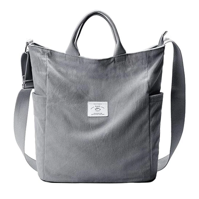 High Quality Eco Friendly Handbags Fashion New Design Corduroy Wholesales Casual Work Shopping Bags