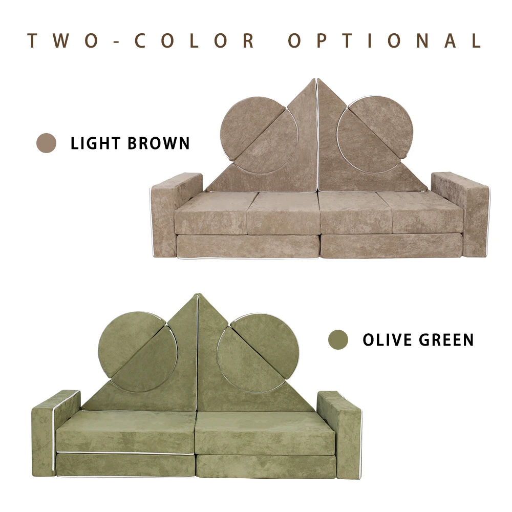 SAIEN New Modern Washable Cover Play Bedroom Children Mattress Foam Foldable Builds Children Foam Sofa Modular Kids Play Couch