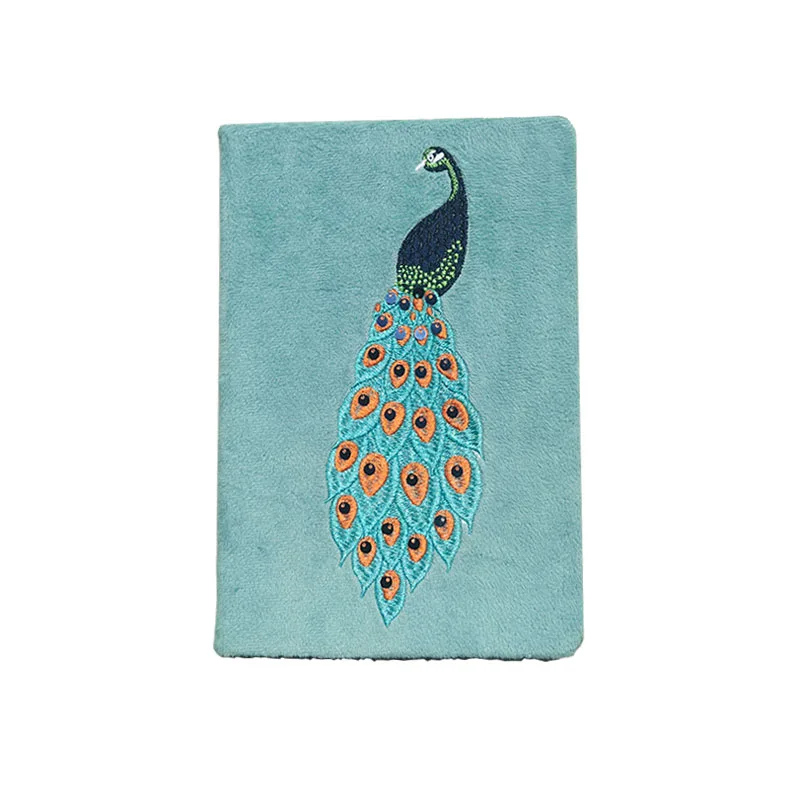 Promotion kawaii a5 diary notebook sequin embroidery plush 80-100 sheets notebook