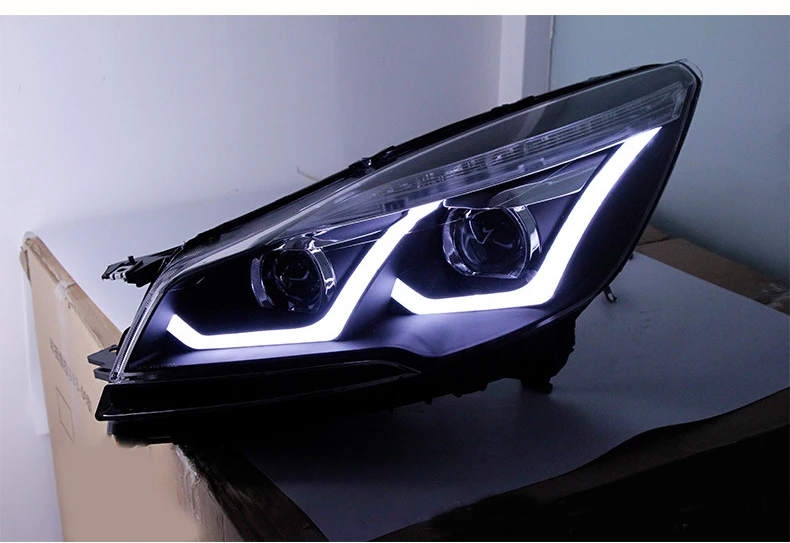 LED Headlight DRL Hid Head Lamp Angel Eye Bi Xenon Beam Accessories For FORD KUGA Escape 2014-2016