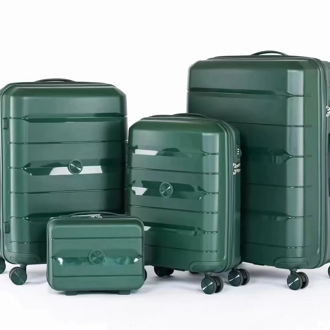 New Pp Luggage Trolley Case Three-piece Suit Four-piece Universal Wheel Wear-resistant Drop-resistant 28 Large Capacity Suitcase
