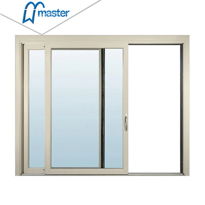 Newest modern design customized soundproof double glazed aluminum alloy folding horizontal sliding window with high quality