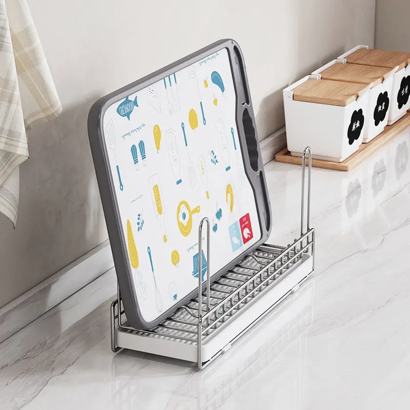 Cup Drying Rack 304 Stainless Steel kitchen desktop Cutting Board Holder Glasses Upside Down Drain Shelf with Drip Tray pull out