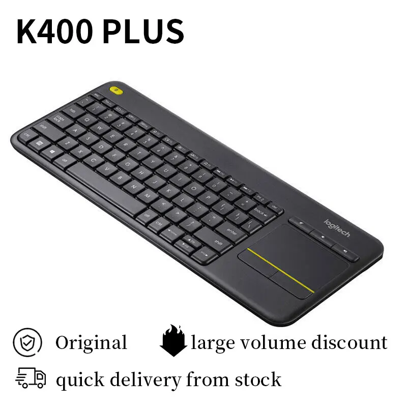 Original Logitech K400 Plus Wireless Touch Keyboard  With Built-In Mti-Touch Touchpad