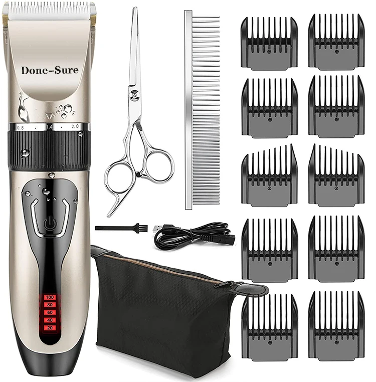 Pet Dog Hair Trimmer Electrical Cat Hair Clipper Remover Cutter Grooming Tool Rechargeable Low-noise Pets Animal Haircut Machine