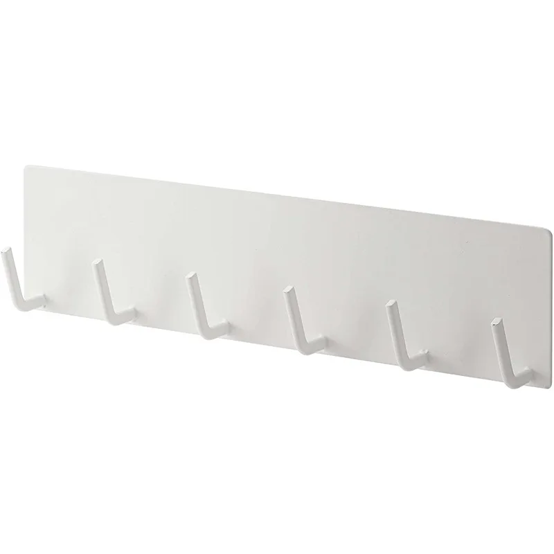 Белая Магнитная Полка на присоске, кухонная полка без отверстий, перфорированный металлический органайзер с 5 крючками