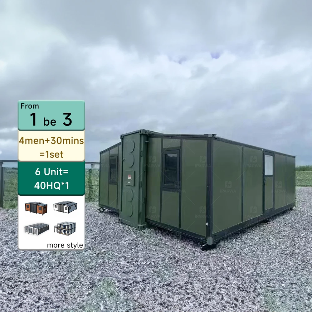 20Ft 40Ft Expandable Prefabricated Container House Prefab Tiny Home with 3 4 5 Bedrooms for Hotels