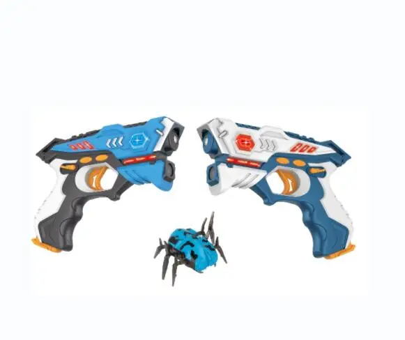 Laser Gun Battle Game Set 2 Guns Equipped 1 Bug For Children Outdoor Shooting Team Game