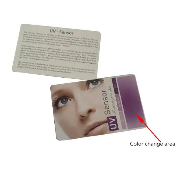 Factory Custom Promotional Gift 85*54mm Credit Card Size UV Test Card