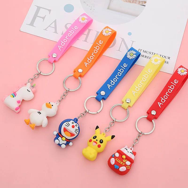 Custom PVC Rubber Keychains Wholesale 3D PVC Keychain For Gifts