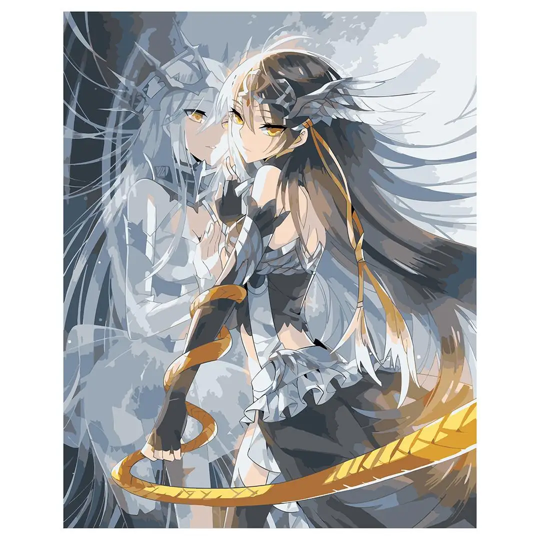 Best-Selling Custom DIY Anime Character Painting By Numbers Kits Anime Girl Oil Painting Collection