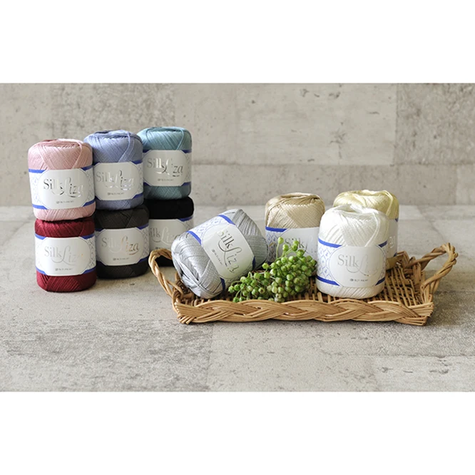 
Hand knitting anti-UV Japan wholesale silk ribbon carpet yarn 