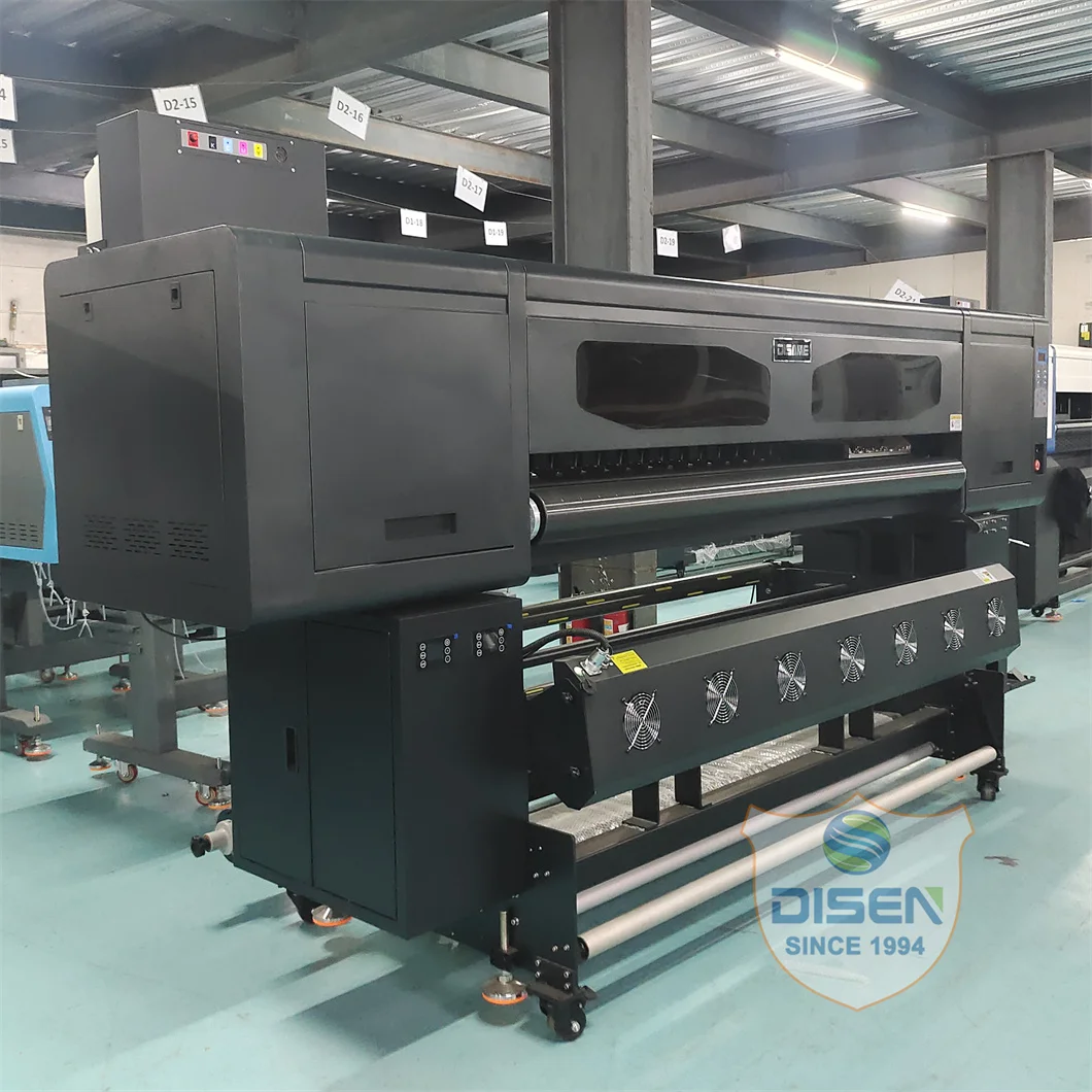 Roll to roll digital paper inkjet printers 8 head 2m 6 color 8 heads I3200 dye sublimation printer t shirt clothes fabric