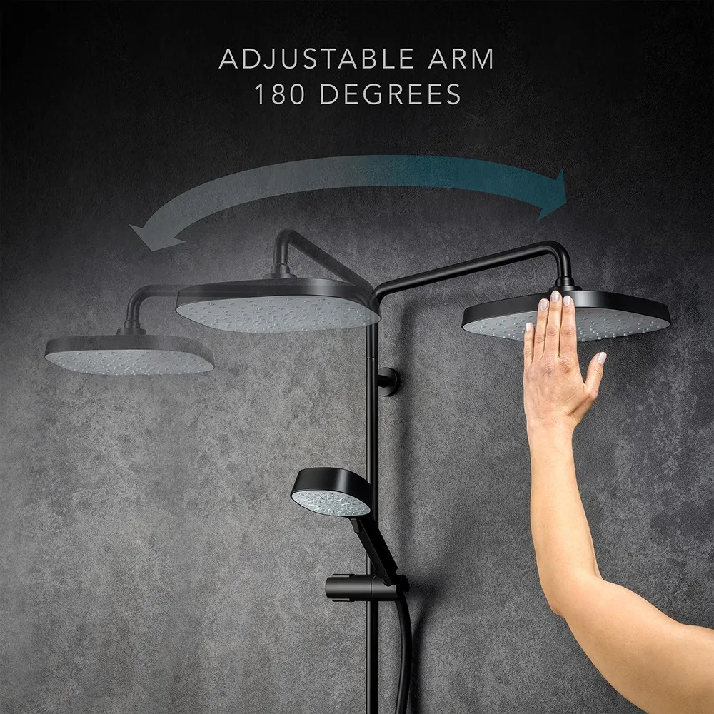 Professional Manufacture Cheap Wholesale Brushed Brass 3 Functions Round Thermostatic Shower Set