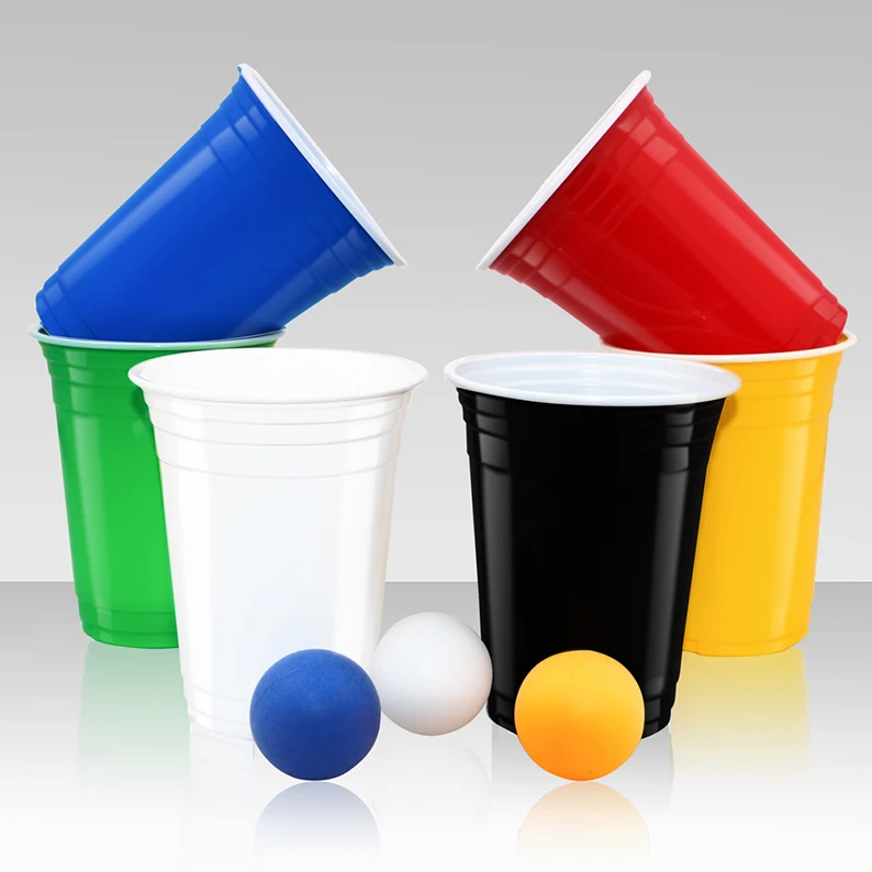 custom logo pp 16oz double compartment printer black cold water drink vasos plastic disposable plastic cup for personalization