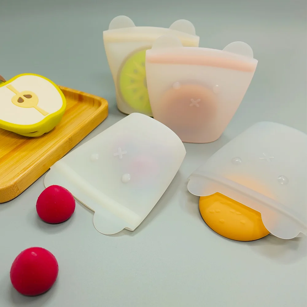 New Design Reusable Eco Friendly Food Storage Silicone Food Bags