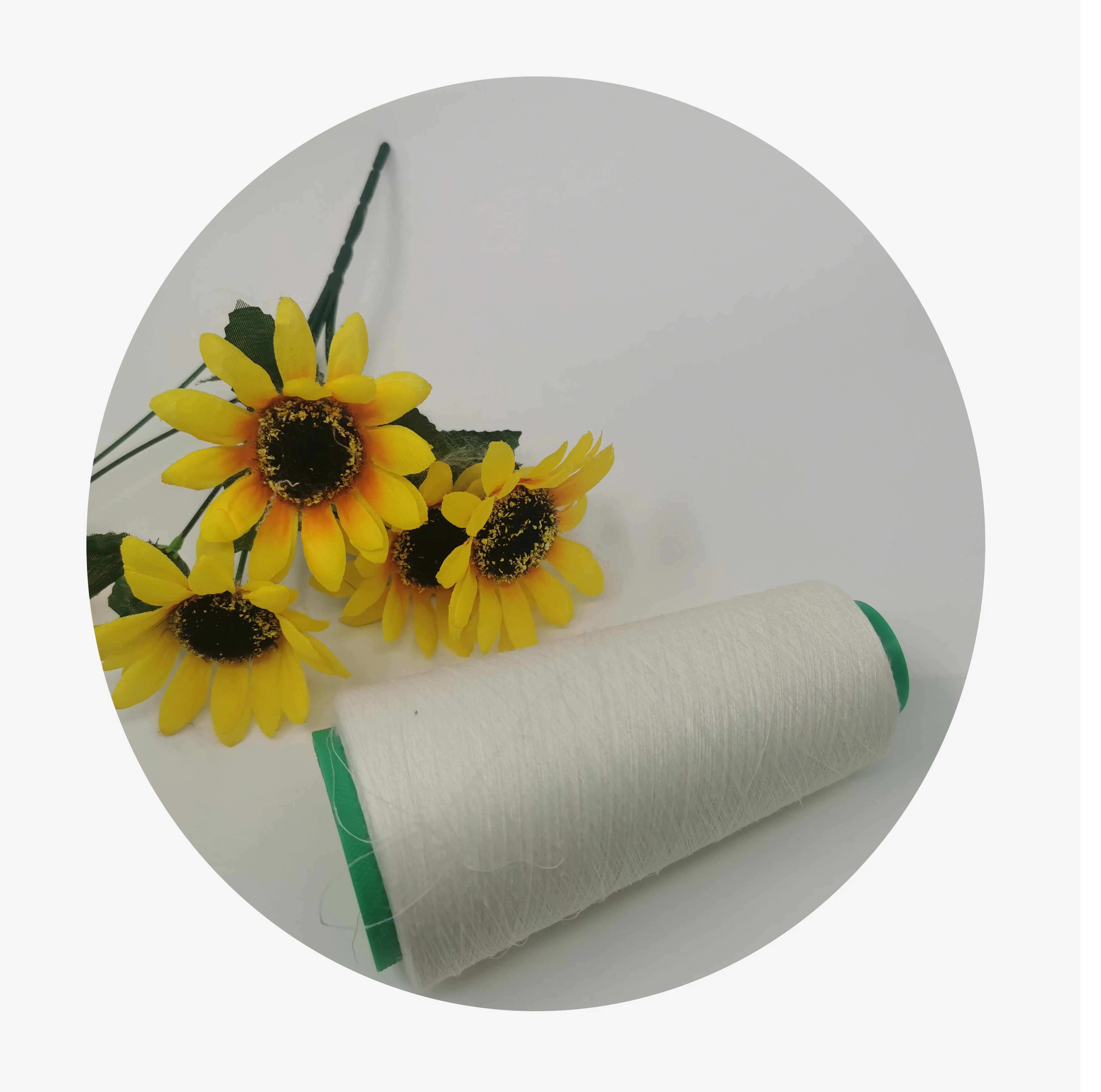 Высокопрочная отбеленная льняная пряжа для плетения