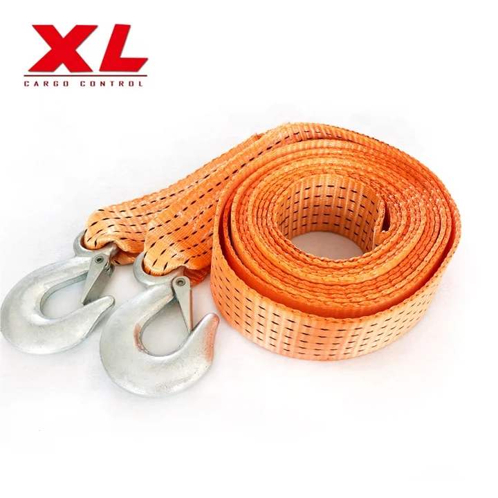 Heavy duty vehicle safety polyester cargo belt transport lashing belt car tow rope winch straps