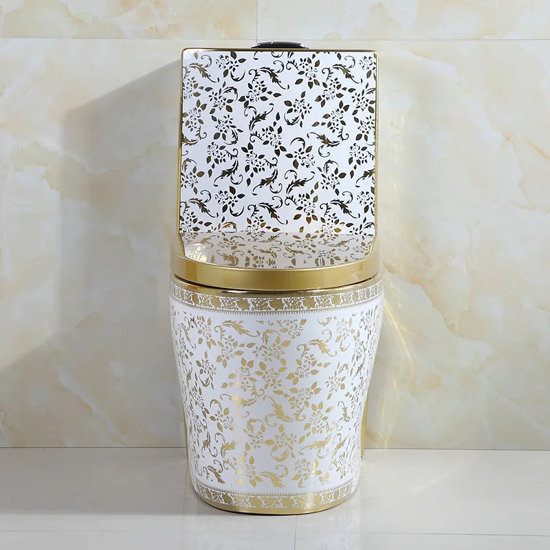 luxurious electroplated gold water saving water closets golden toilet