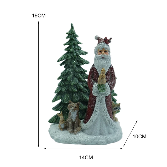christmas decoration supplies santa claus and christmas tree statue