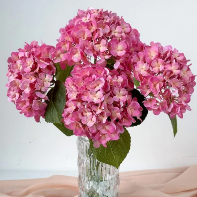 Artificial Hydrangeas Flowers Latex Lifelike for Kitchen Living Room Porch Home Baby Shower Party Wedding Table Centerpiece