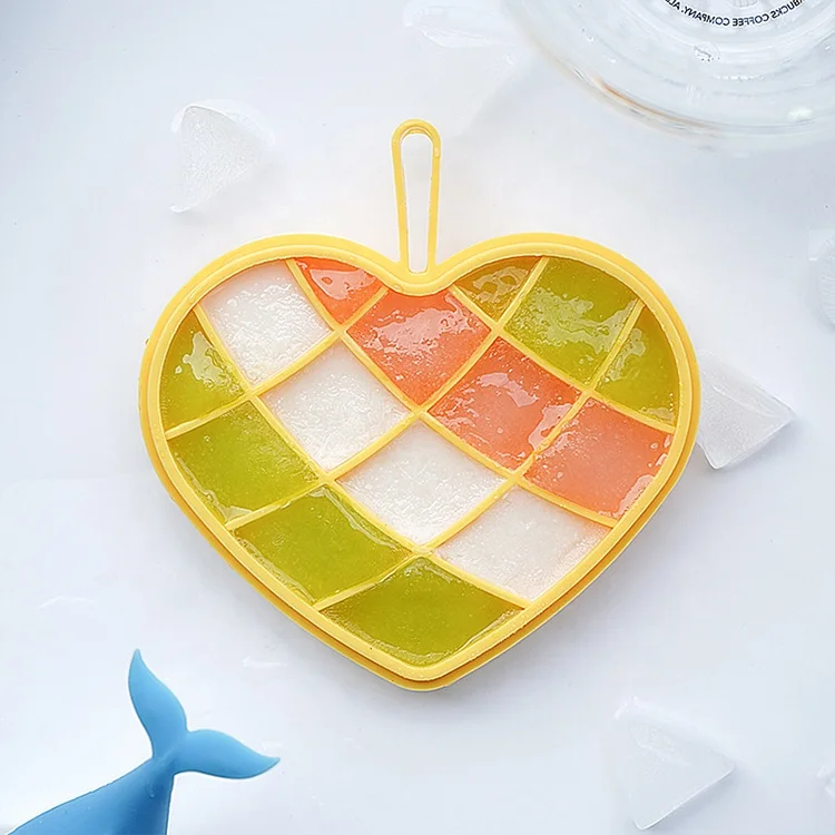 Online Food Grade Silicone Ice Cube Tray Heart Shape Ice Cube Maker Silicone Ice ball Mold