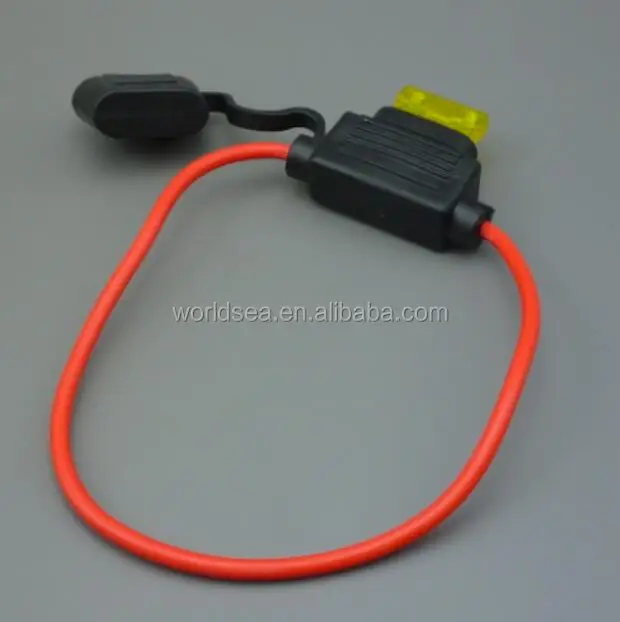 Car In-Line Waterproof Auto Universal Fuse Holder With Auto Fuse 1A2A3A5A7.5A10A15A20A25A30A35A40A