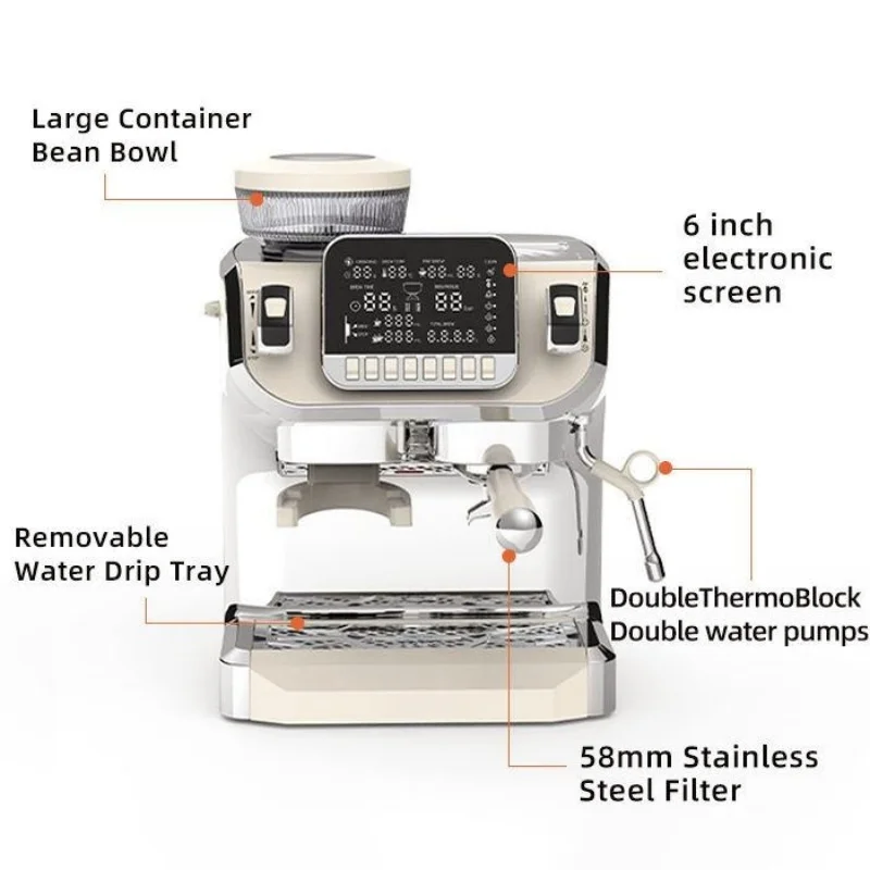 Expresso Coffee Machine Cbm0.05 Water Pump Pressure 15bar Voltage 220v Net Weight 8.1kg Semi-automatic Coffee Machine
