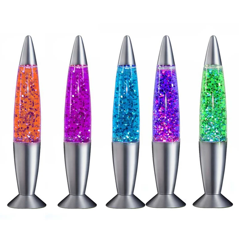 Holiday decoration Light 16 Inch Glass Rocket Floor Standing Lava Lamp Rocket Lava Lamp