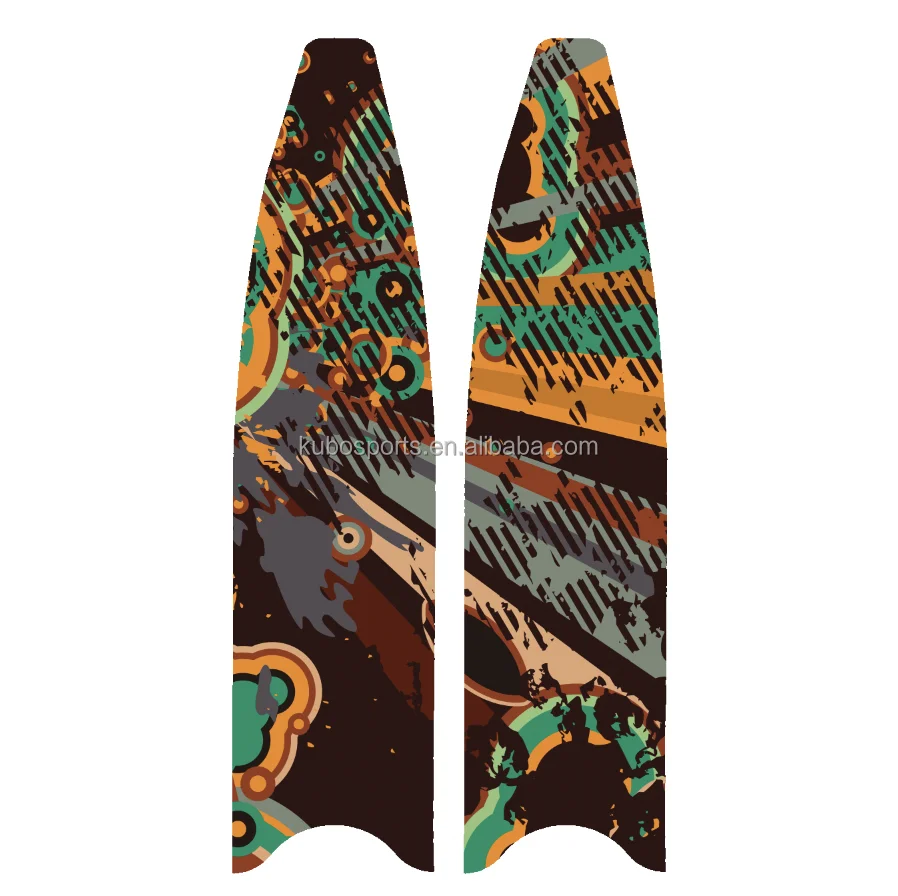 KUBO factory long transparency glass fiber Blade freediving fiberglass swimming equipment accessary scuba diving fins