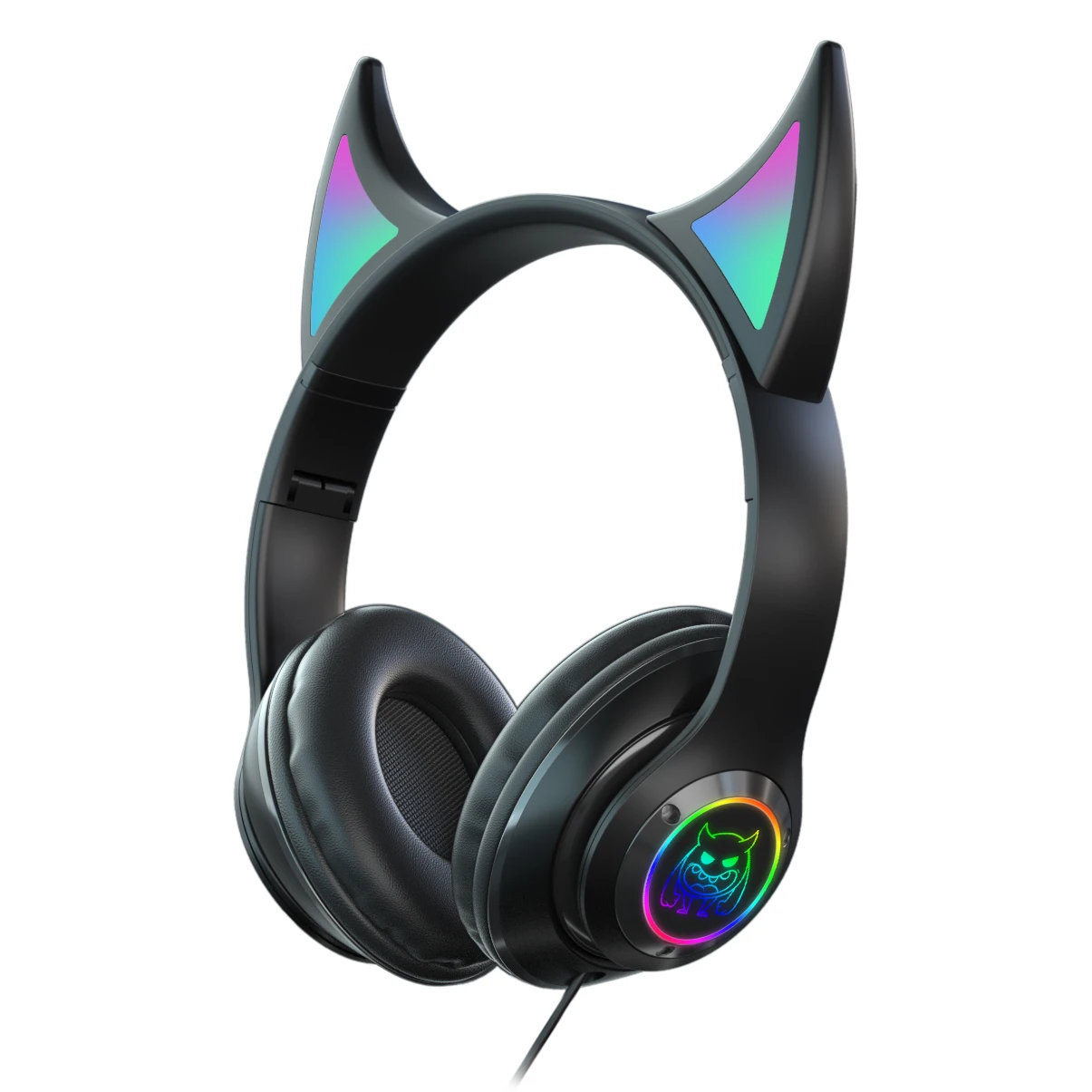 2021 Hot sale game headphone Newest Cat Ear Bests Studio Gaming Travel Computer big lED light