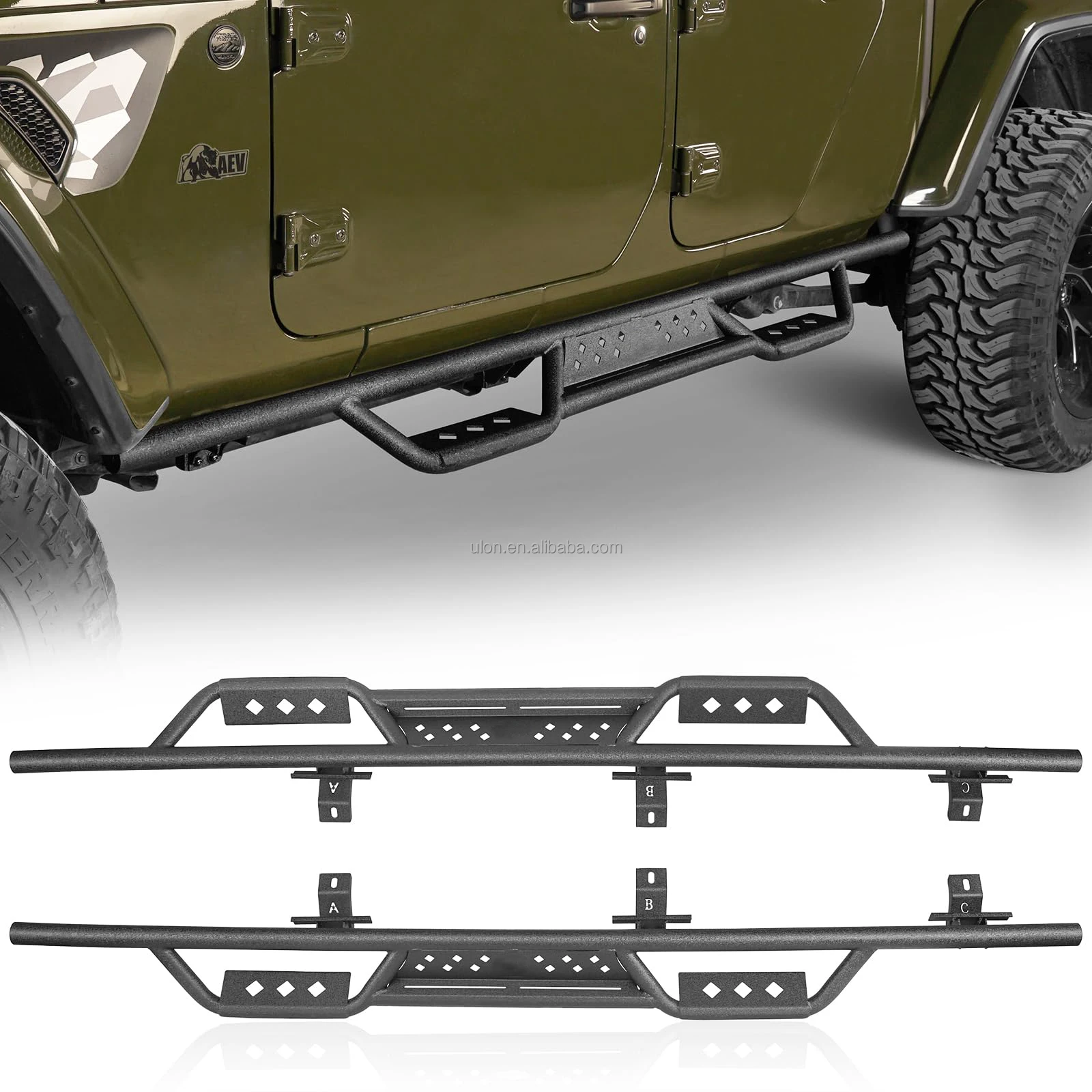 New Automotive Parts Factory Price Side Steps Antiskid Running Board for Jeep Gladiator JT 2020 2021 2022 2023 2024