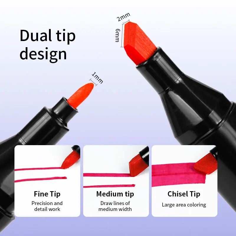 Double Tip Drawing Art Markers 60 80 120 168 262 Colors Alcohol Based Sketch Markers Dual Tip Permanent Color Marker Pens Set