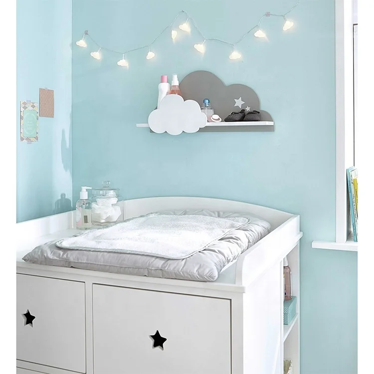 Custom Design children toddler room bedroom mdf floating hanging wooden toy storage kid wall mounted shelves