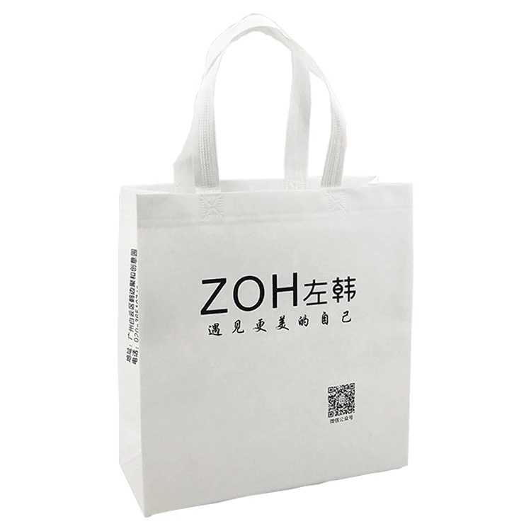 Wholesale promotional custom eco friendly reusable supermarket grocery tote laminated non woven shopping bag