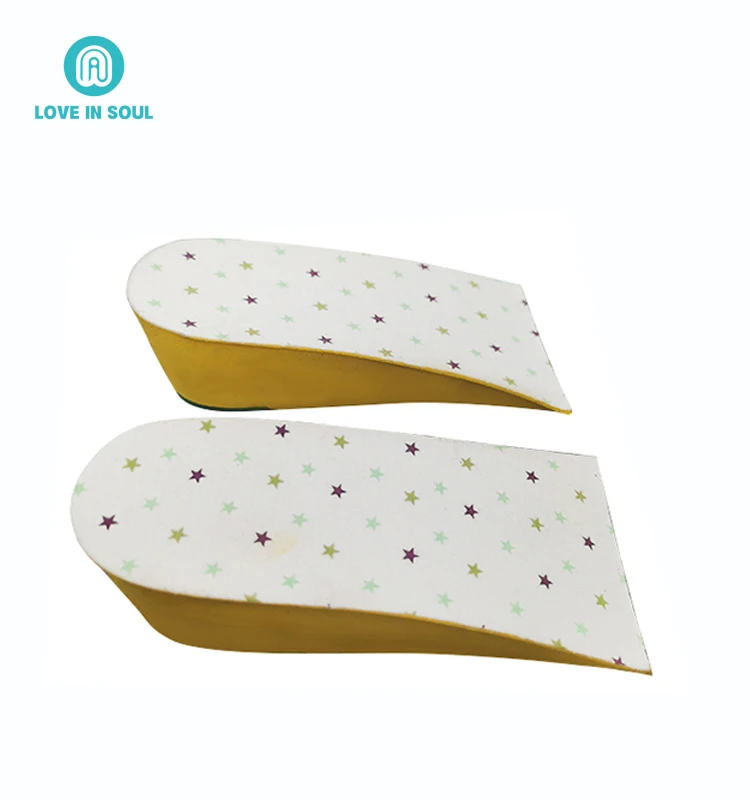 Wholesale OEM Invisible Half height increase Shoe Insoles Shock Absorption PU Foam Cushion Pads Unsex Shoe Lift 2cm 3cm 4cm