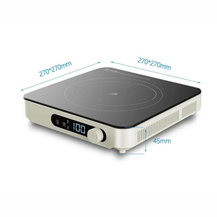 Electric Induction Cooker Cooktop Hob With Cast Aluminium Hotplate Pan and Lid