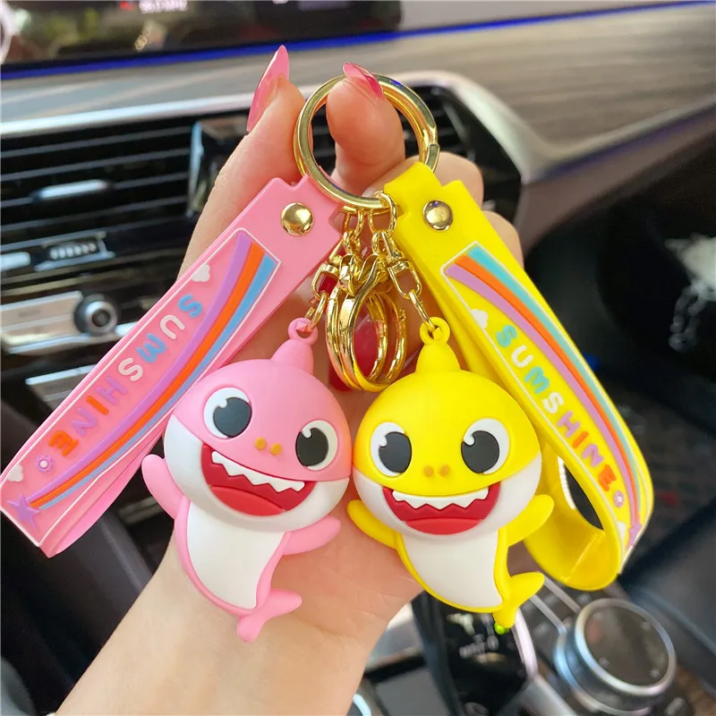 Sea animals assorted shark whale plush toy  with keychain toy