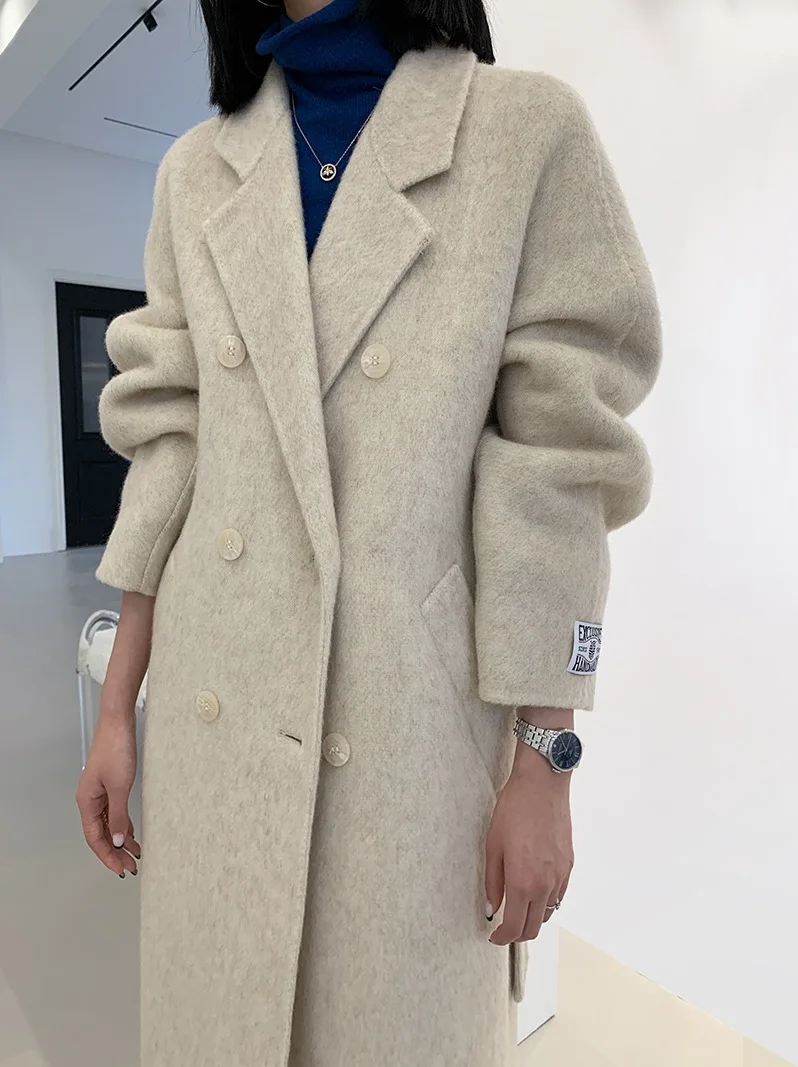 Hotsale popular wool cashmere women coats autumn winter warm long coat Custom oversized wool coats for women